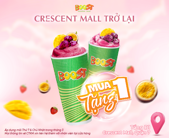BOOST TRỞ LẠI CRESCENT MALL BOOST TRỞ LẠI CRESCENT MALL