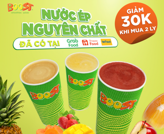 THÈM NƯỚC ÉP NGUYÊN CHẤT - BOOST GIAO NGAY